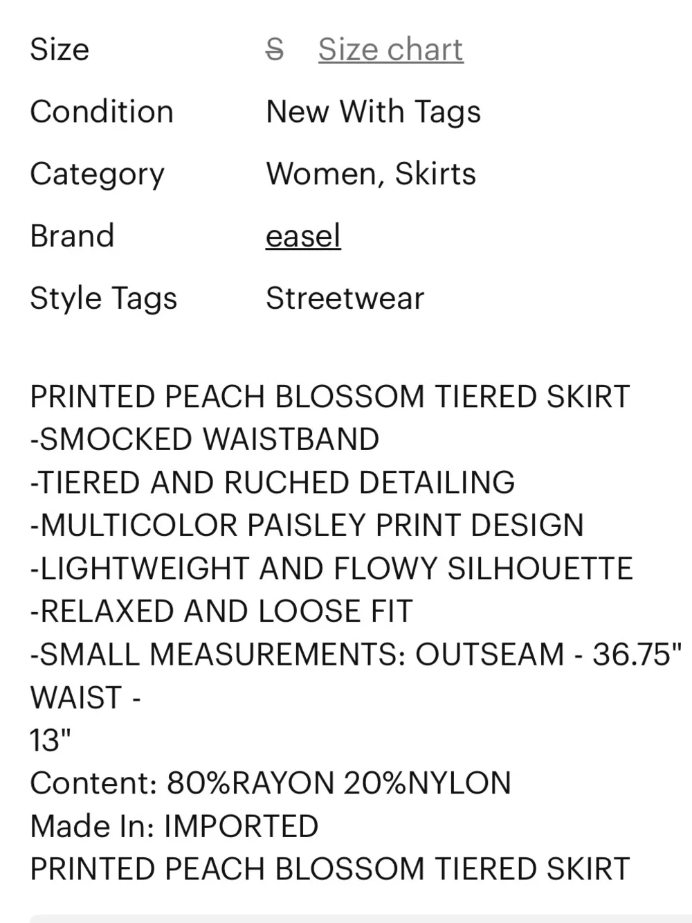 Easel Tiered Pink Paisley Maxi Skirt